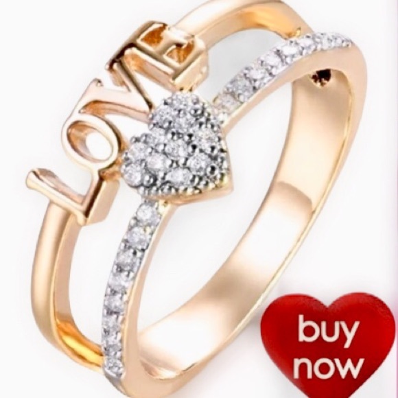 New Love Heart Ring size 6.5 - Picture 2 of 2